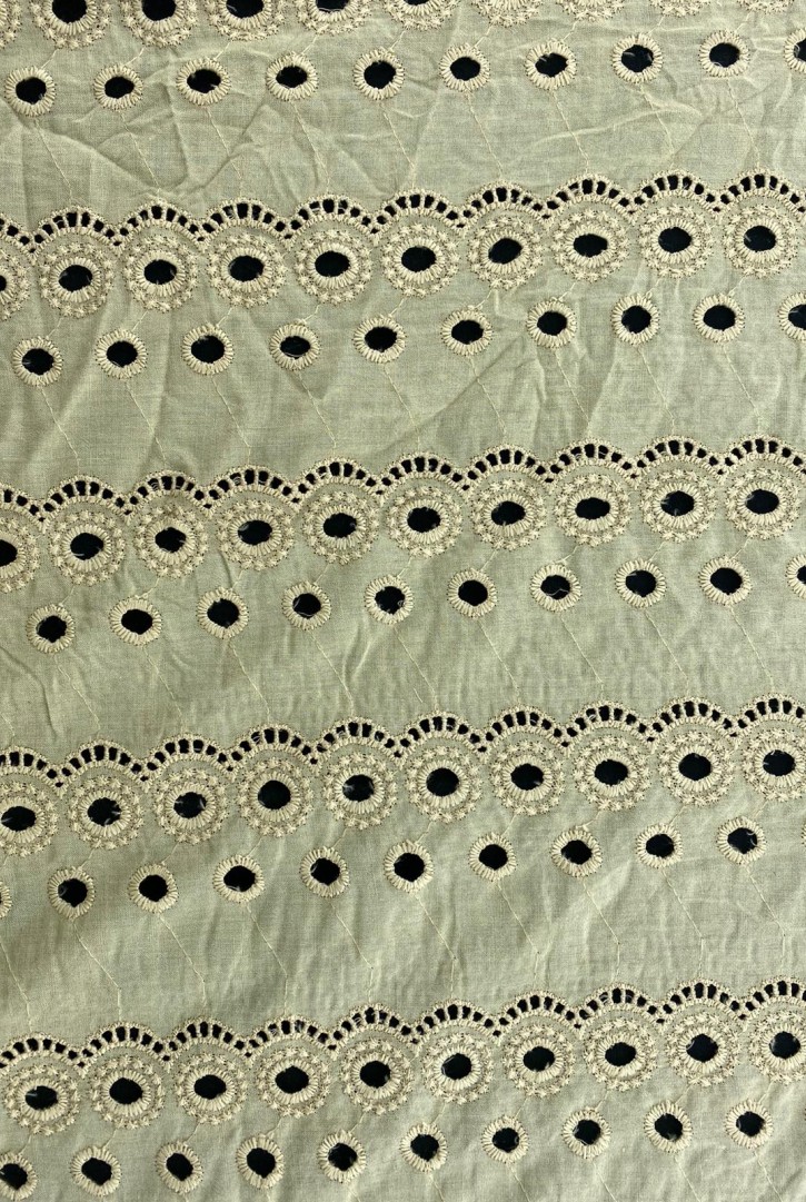 Sütlü Kahve Hatalı Bant Brode, Vual Kumaş