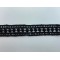 1,5 cm Siyah Mat Polyester Güpür Brode Bant