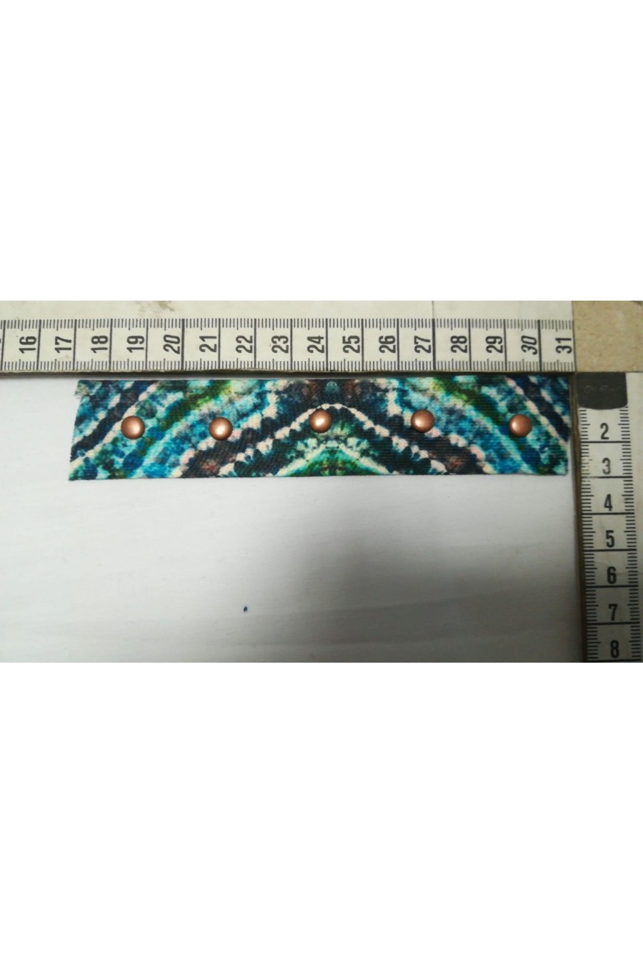 8610-METRE Şerit Yerli Bant Raşel Polyester Taşlı Batik Desen Renkli 3 CM