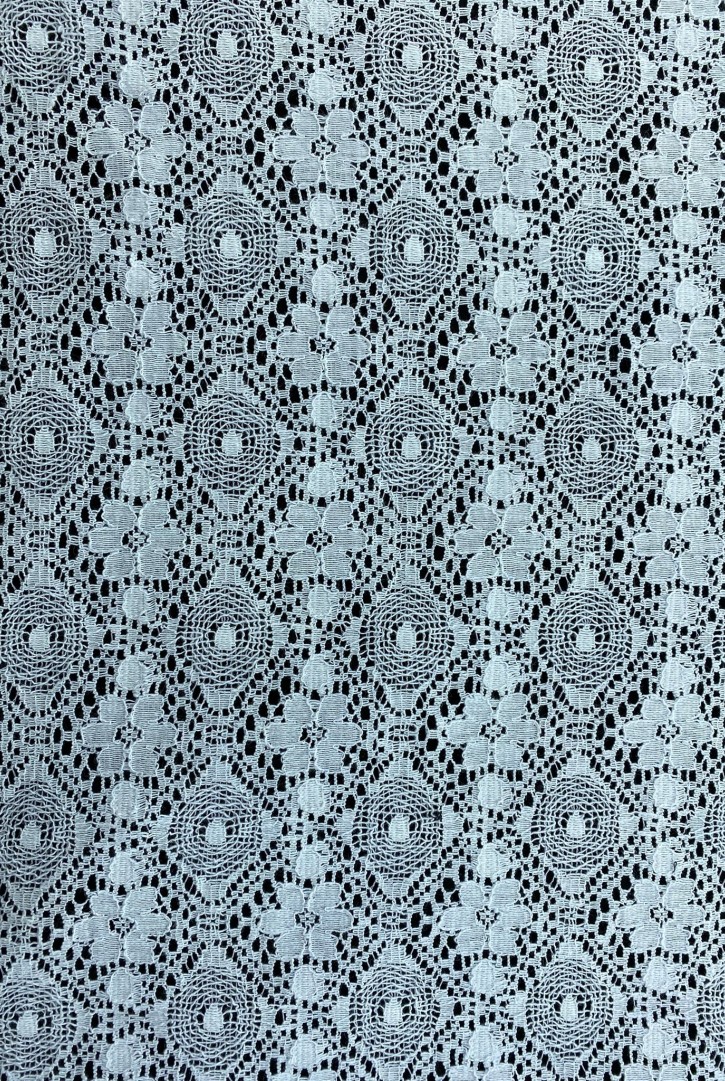 Mavi Pamuk Polyester İthal Dantel - 150 cm