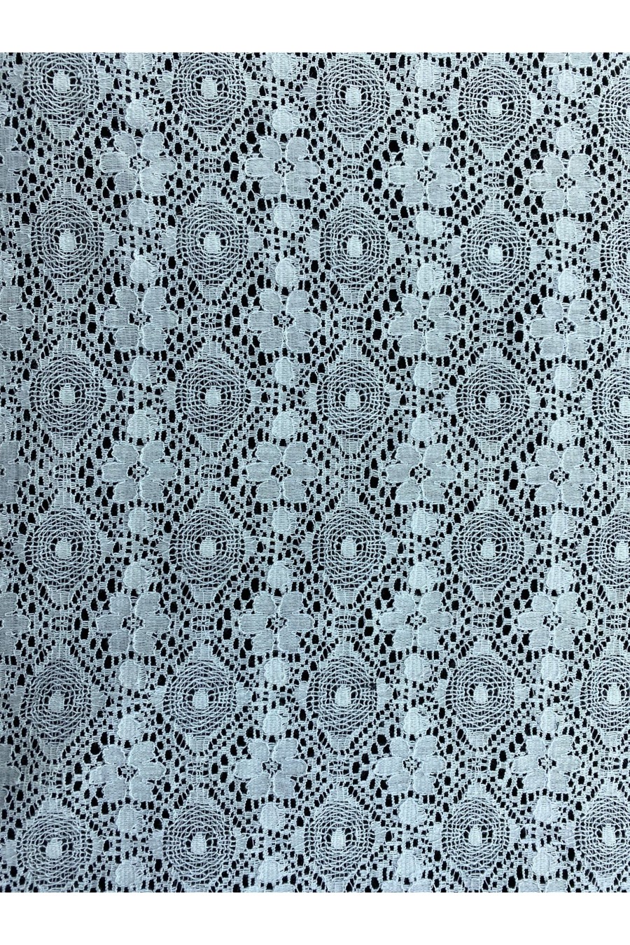 Mavi Pamuk Polyester İthal Dantel - 150 cm