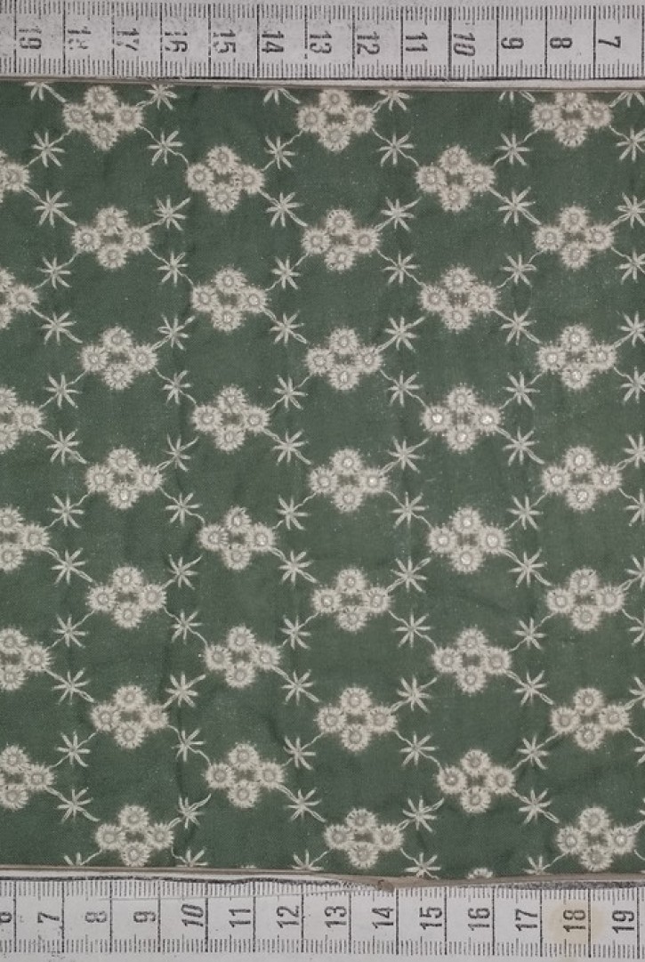 Bordo Şifon Üzeri Pamuk Polyester Brode