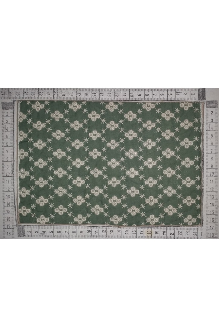 Bordo Şifon Üzeri Pamuk Polyester Brode