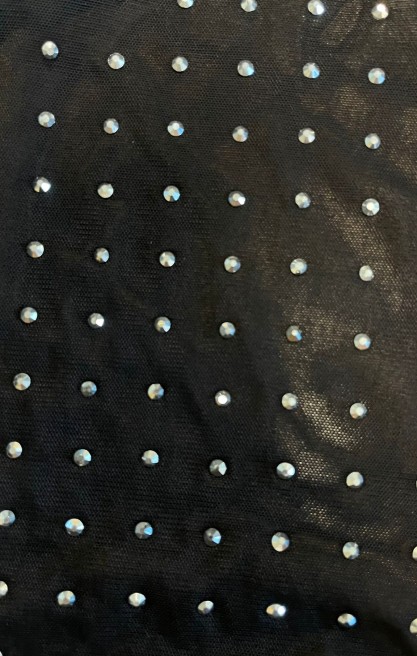 5474 DANTEL/YERLİ/LEZ/POLYESTER/LİKRALI TÜL/TAŞLI/SİLVER HEMATİTE/SS16/SİYAH/2-2