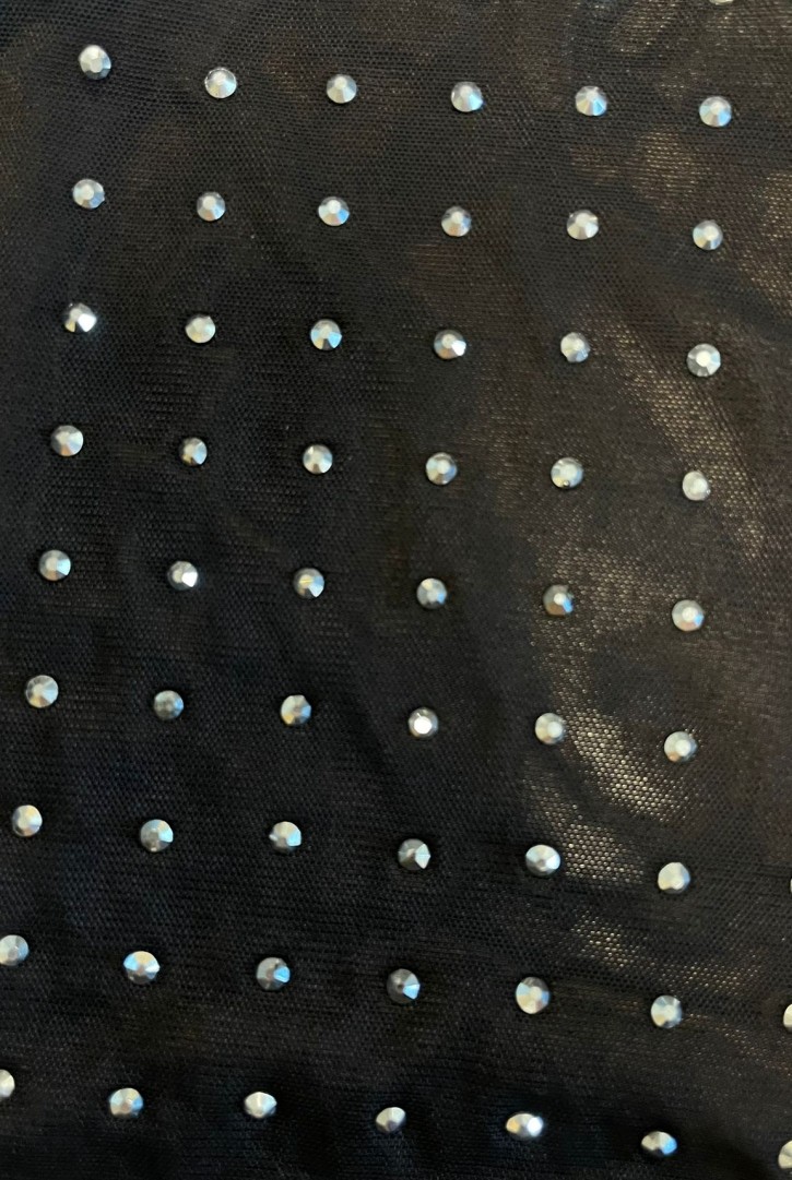 5474 DANTEL/YERLİ/LEZ/POLYESTER/LİKRALI TÜL/TAŞLI/SİLVER HEMATİTE/SS16/SİYAH/2-2