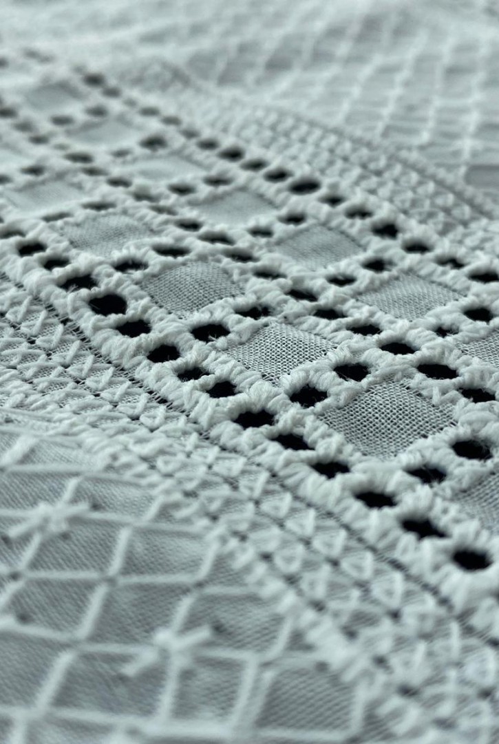 Kahve Zemin Bej İplik Vual Brode