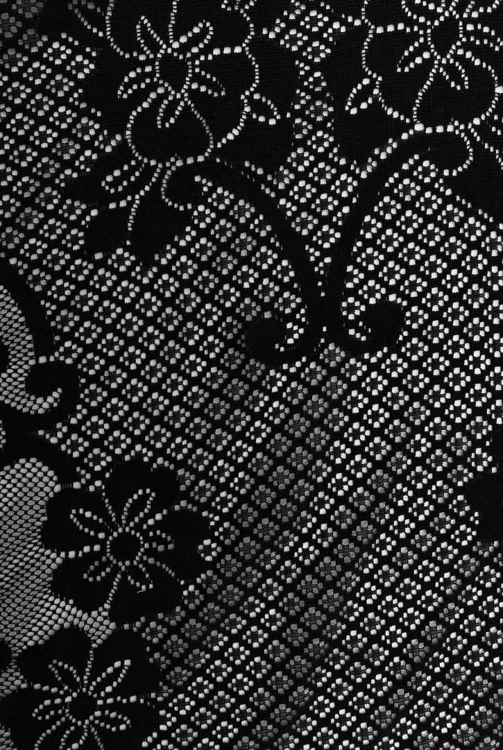 Yerli Üretim Siyah Polyester Dantel