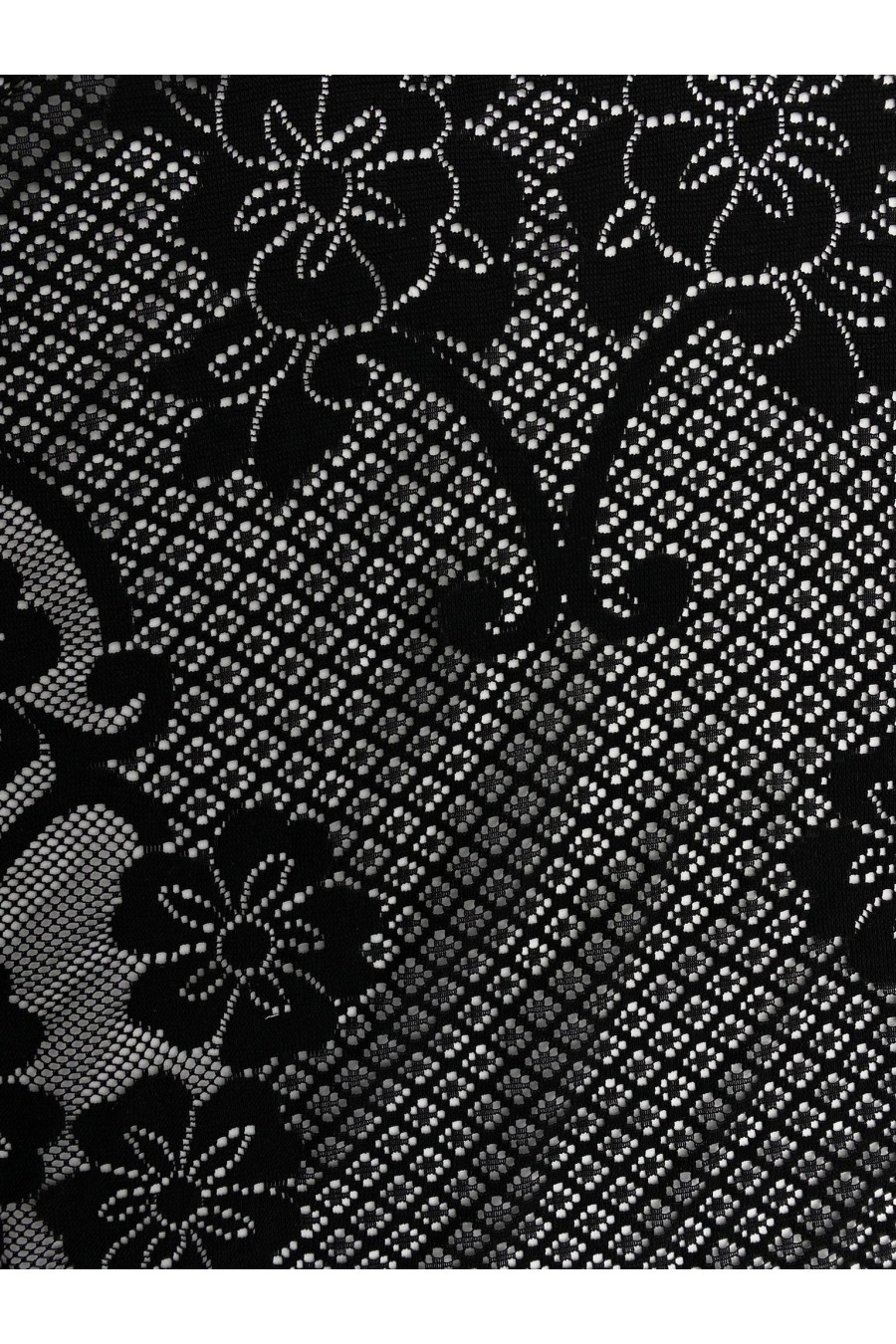 Yerli Üretim Siyah Polyester Dantel