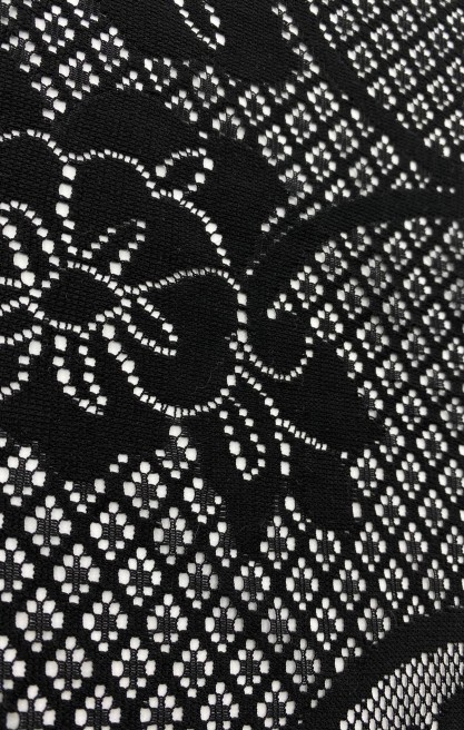 Yerli Üretim Siyah Polyester Dantel