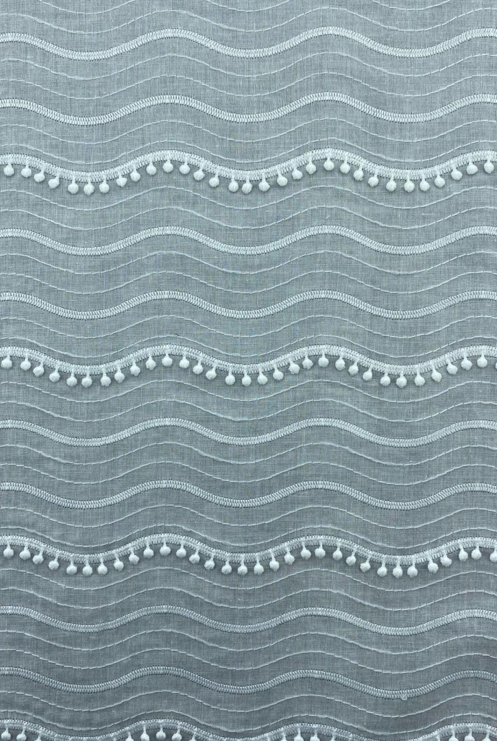 18579 BRODE/İTHAL/LEZ/VUAL/PAMUK POLYESTER/BOHRERLİ/OFF WHITE/135 CM