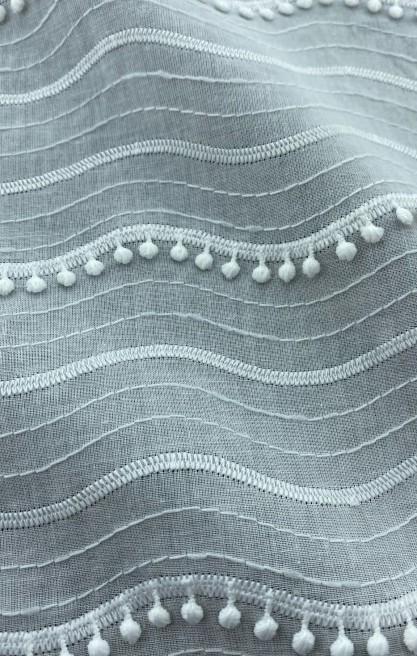 18579 BRODE/İTHAL/LEZ/VUAL/PAMUK POLYESTER/BOHRERLİ/OFF WHITE/135 CM