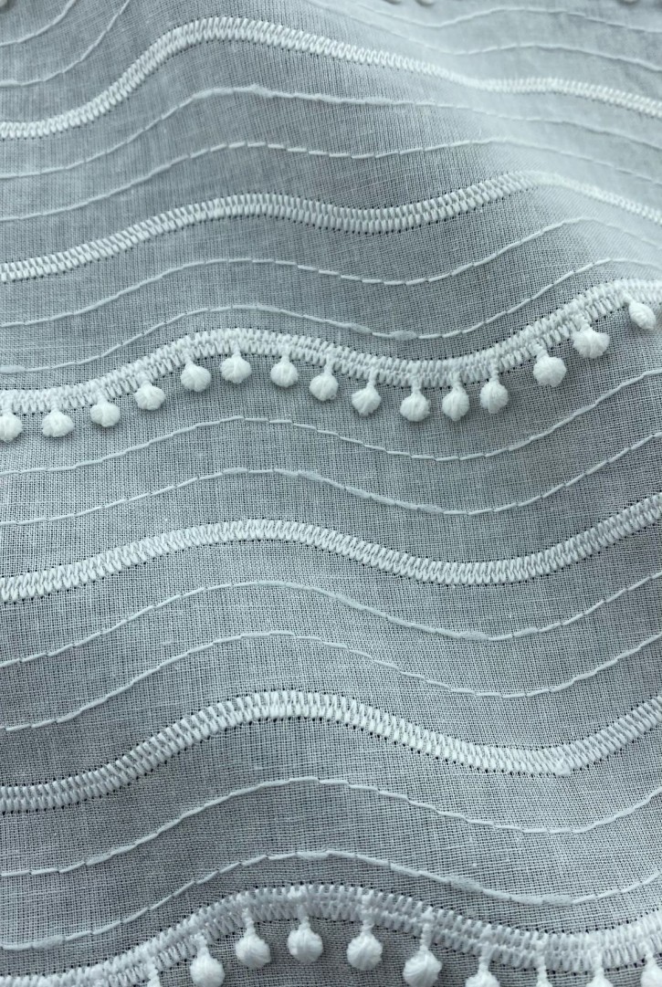 18579 BRODE/İTHAL/LEZ/VUAL/PAMUK POLYESTER/BOHRERLİ/OFF WHITE/135 CM