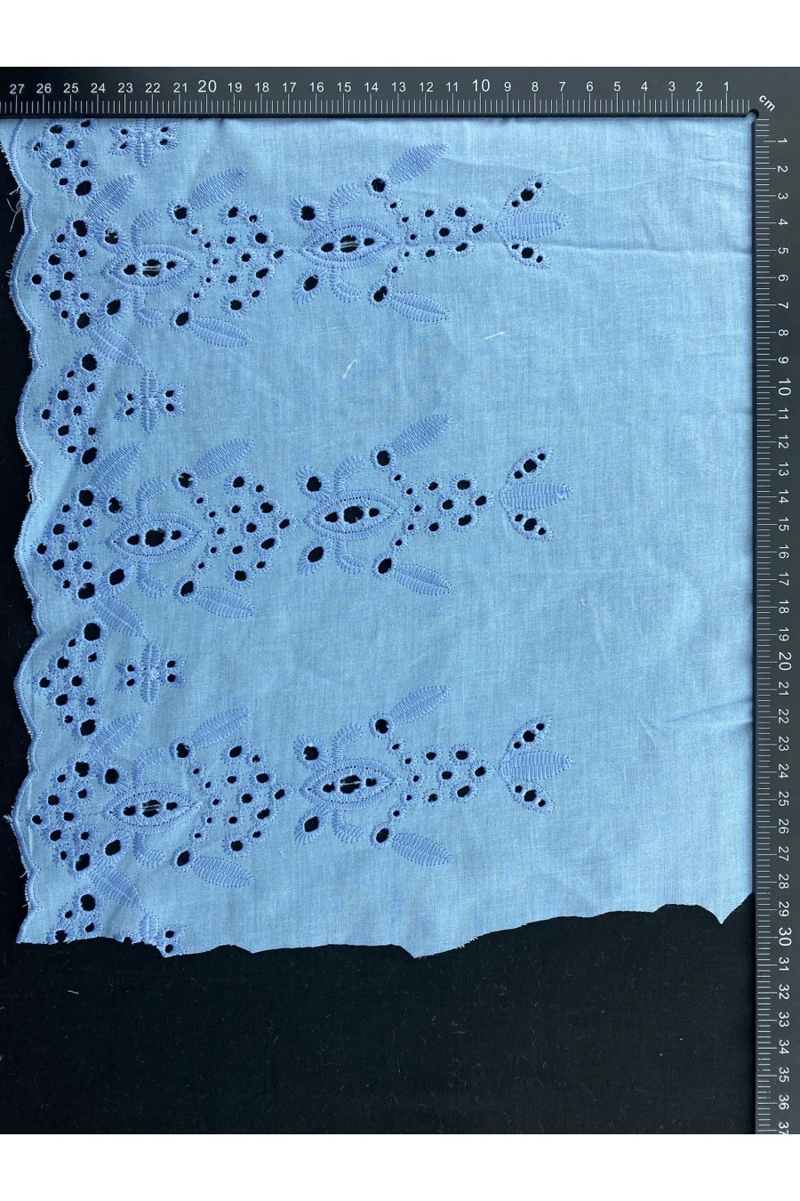 Dull Blue Mat Polyester Vual Brode, 28 cm