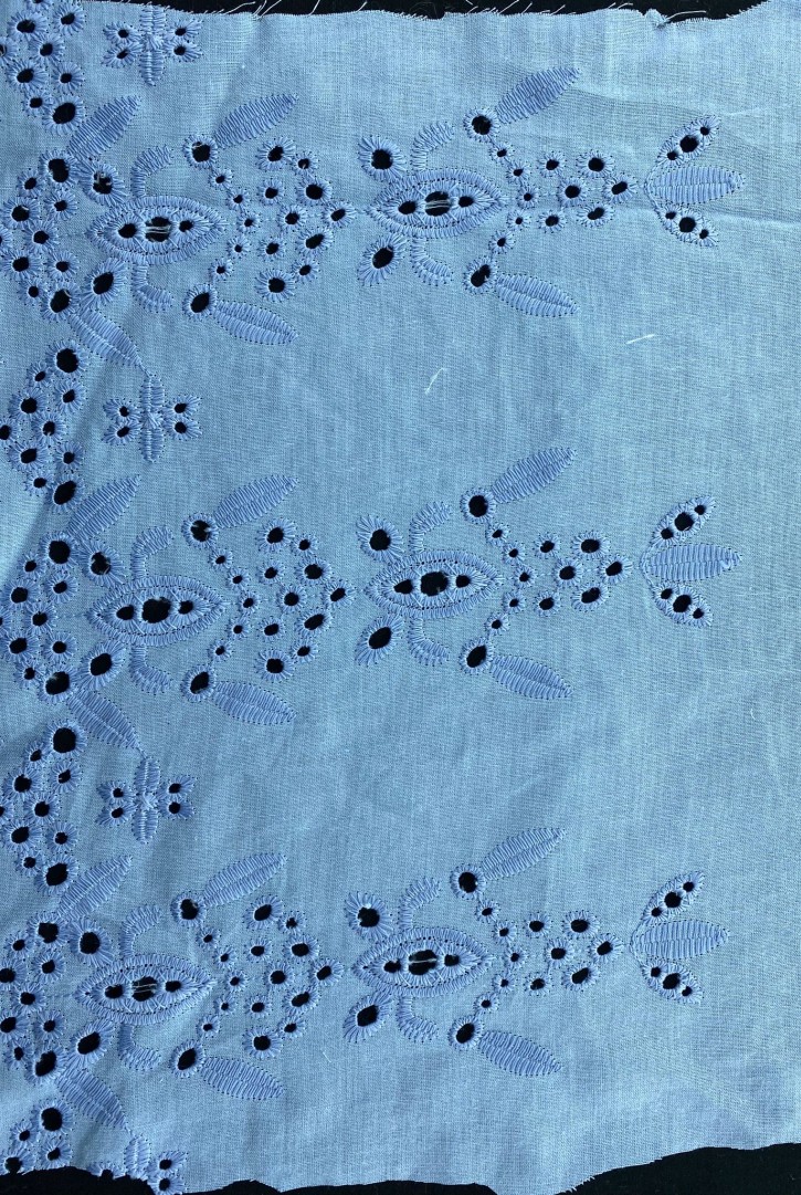 Dull Blue Mat Polyester Vual Brode, 28 cm