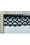 Siyah Mat Polyester Güpür Brode Bant, 5.5 cm