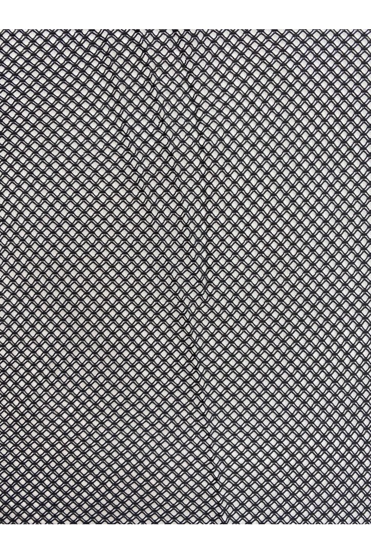 Siyah Likralı File Kumaş - Yerli Polyester, 140 cm (10077)