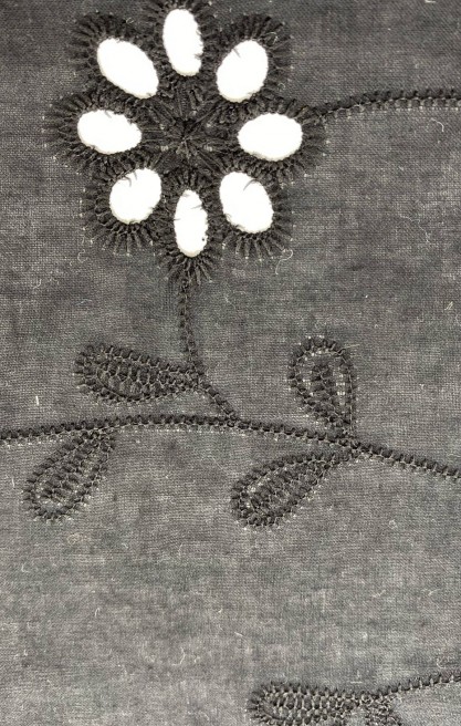 18716 BRODE/İTHAL/LEZ/MAT POLYESTER/VUAL/BLACK/135 CM