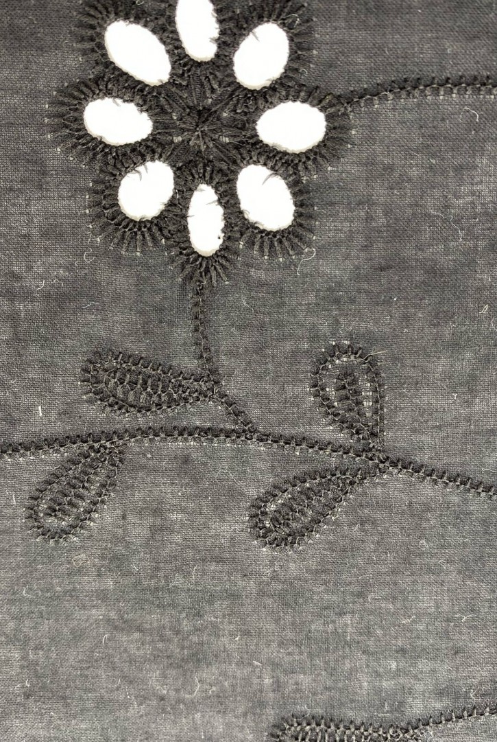 18716 BRODE/İTHAL/LEZ/MAT POLYESTER/VUAL/BLACK/135 CM