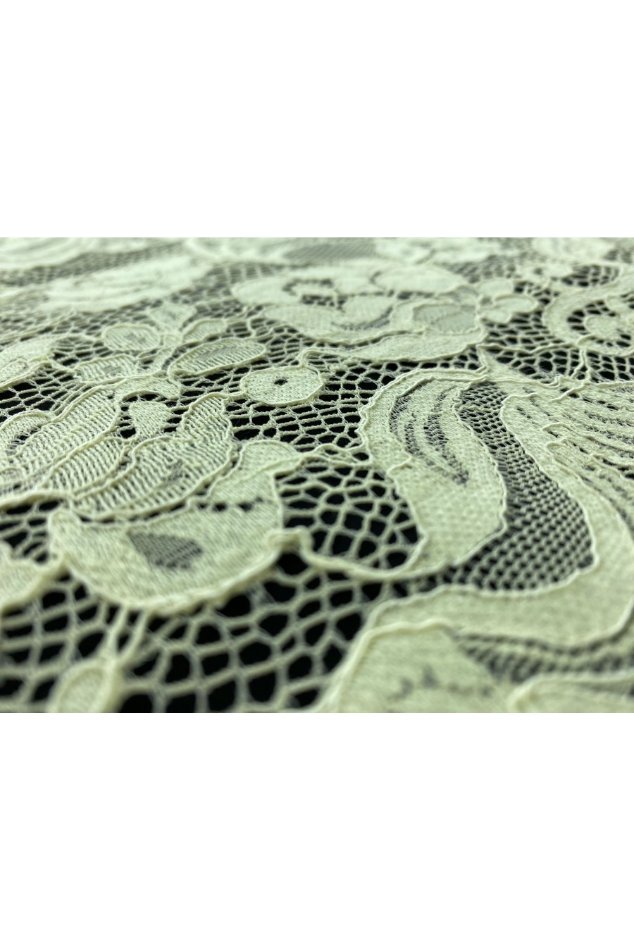 Sarı Pamuk Naylon Dantel