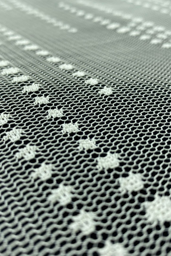 Krem Mikro Polyester Dantel