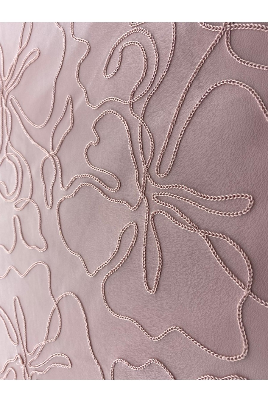 20529 KUMAŞ/YERLİ/LEZ/POLYESTER/DERİ/NAKIŞLI/PEMBE/150 CM