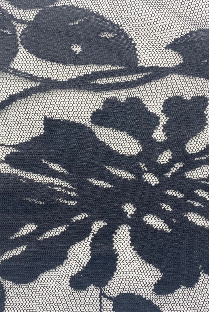 Yerli Üretim Siyah Polyester Dantel