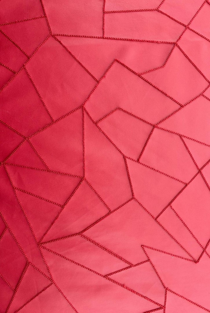 20531 KUMAŞ/YERLİ/LEZ/POLYESTER/DERİ/NAKIŞLI/KIRMIZI/150 CM