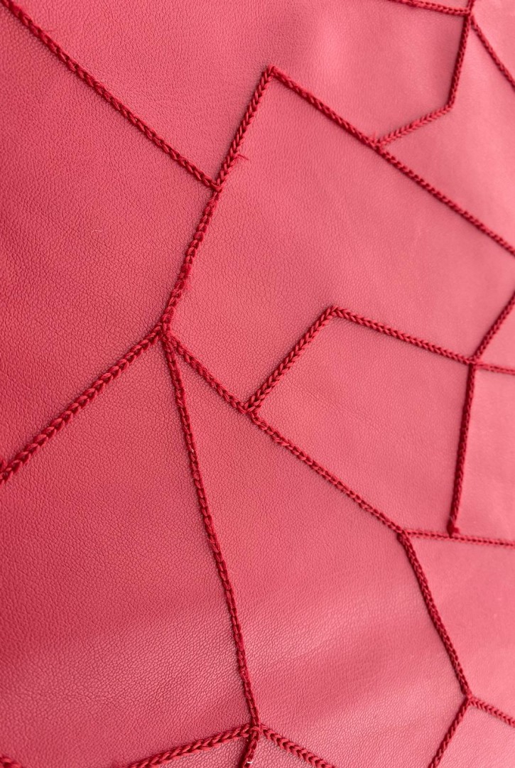 20531 KUMAŞ/YERLİ/LEZ/POLYESTER/DERİ/NAKIŞLI/KIRMIZI/150 CM