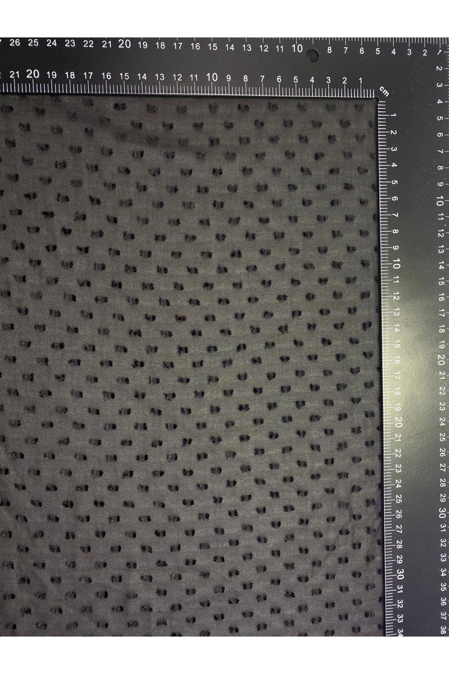 9355-METRE Şifon Yerli Lez Polyester Puanlı Metalleştirilmiş Siyah 150 CM