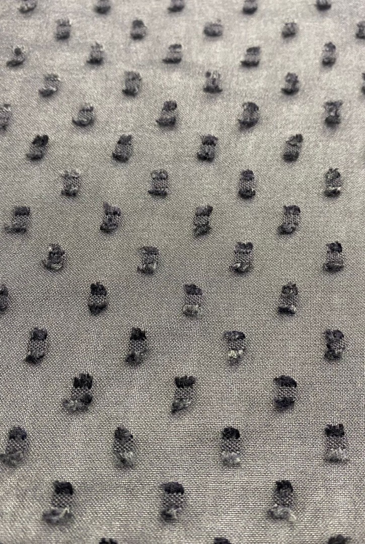 Şifon Yerli Lez Polyester Puanlı Metalleştirilmiş Siyah 150 CM