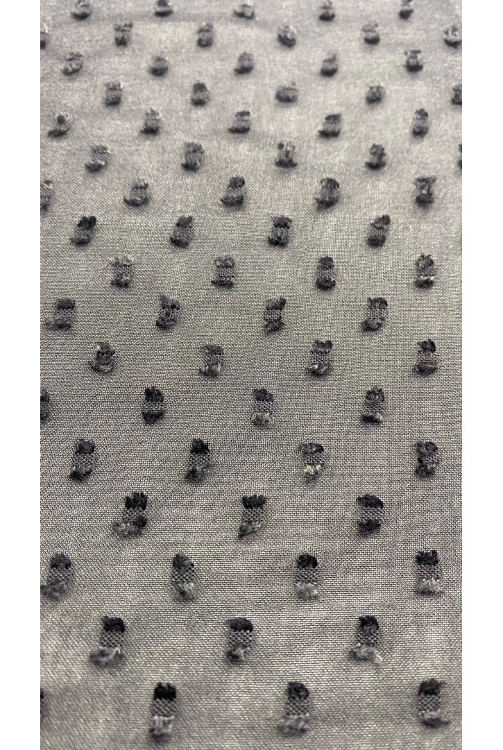 Siyah Puantiyeli Şifon Kumaş, 150 cm