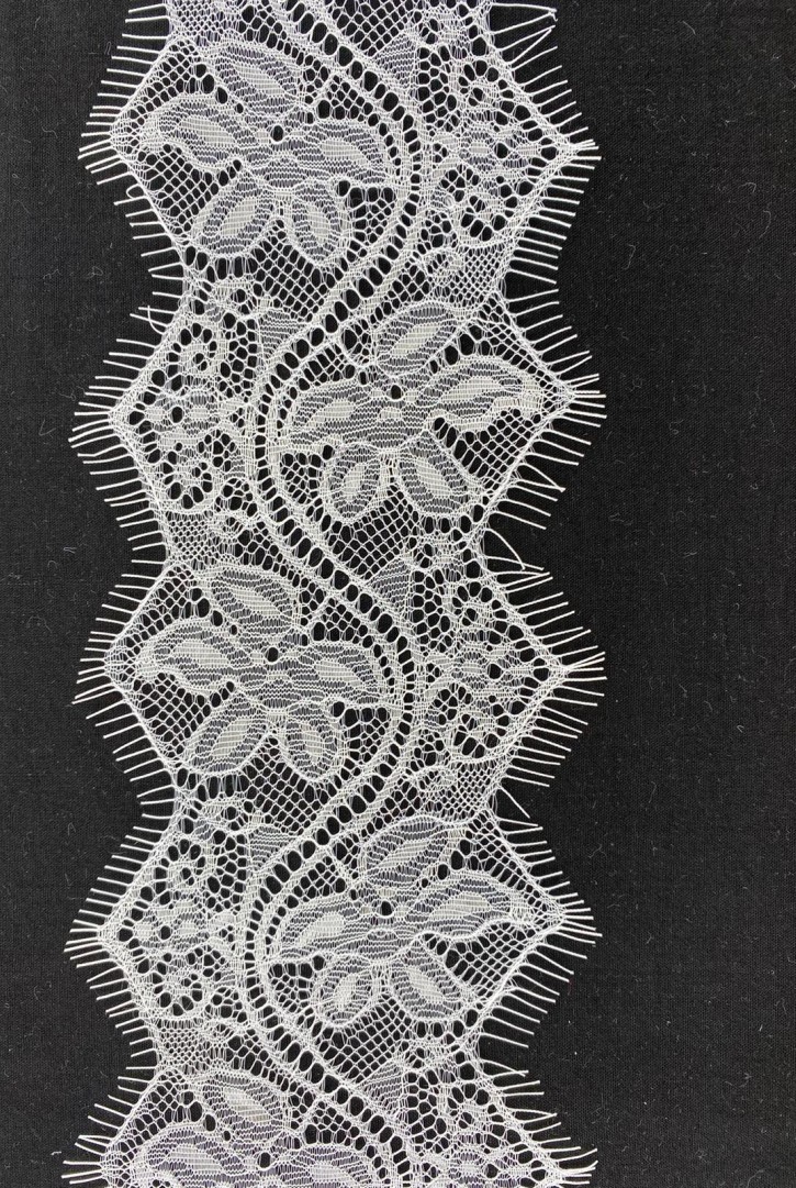 Off-White Sakallı Naylon Dantel Bant, 10.5 cm