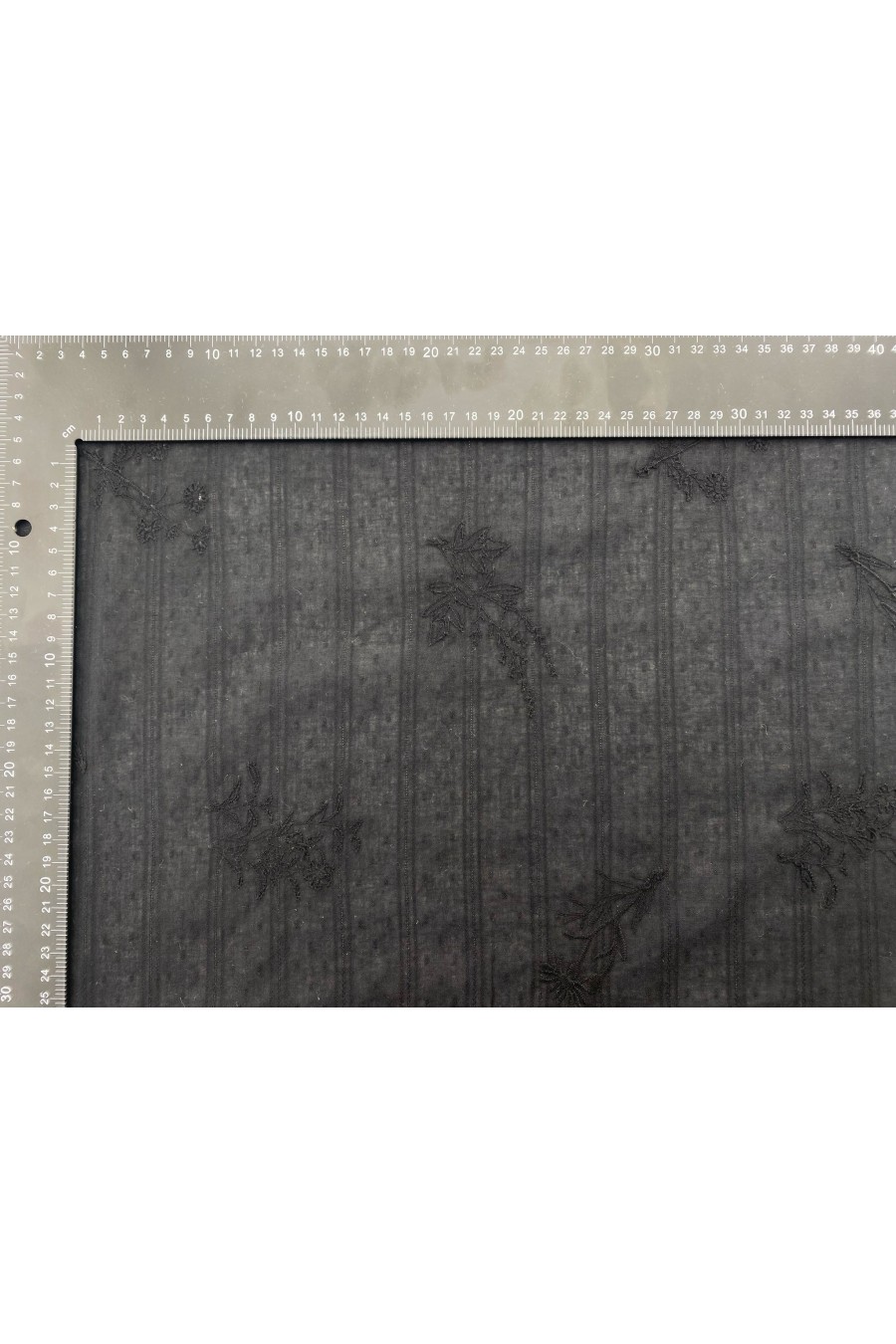 19371-METRE Siyah Vual Kumaş – İthal Polyester | 135 cm | Tunik & Şal Tasarımları İçin