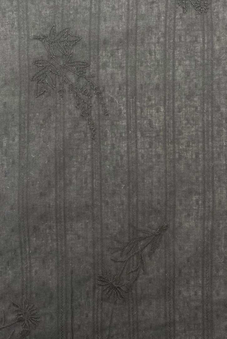 Siyah Vual Kumaş – İthal Polyester | 135 cm | Tunik & Şal Tasarımları İçin