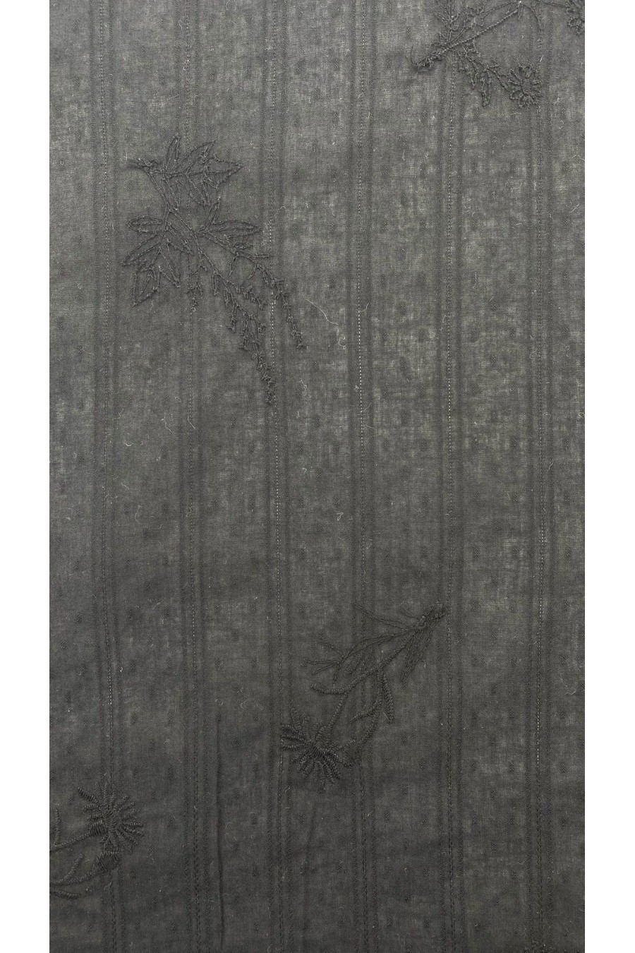 19371-METRE Siyah Vual Kumaş – İthal Polyester | 135 cm | Tunik & Şal Tasarımları İçin