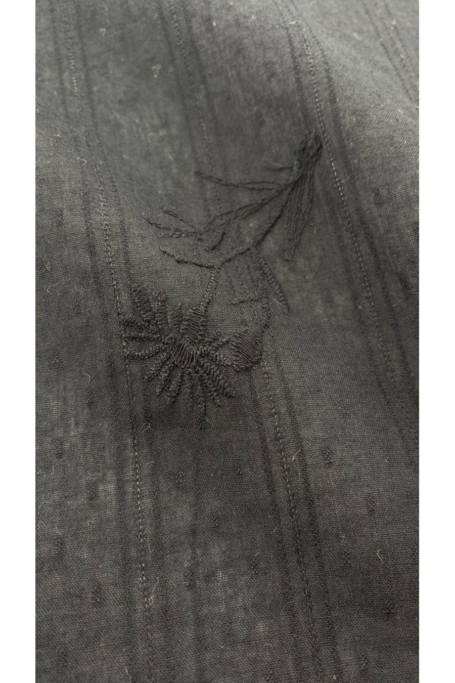 19371-METRE Siyah Vual Kumaş – İthal Polyester | 135 cm | Tunik & Şal Tasarımları İçin