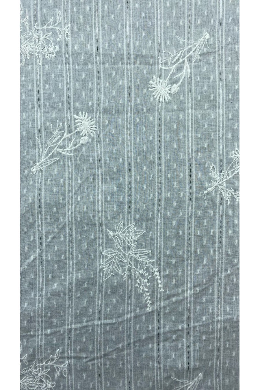 19371-METRE Off White Vual Kumaş – İthal Polyester | 135 cm