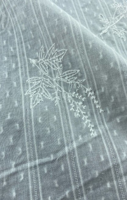 Off White Vual Kumaş – İthal Polyester | 135 cm