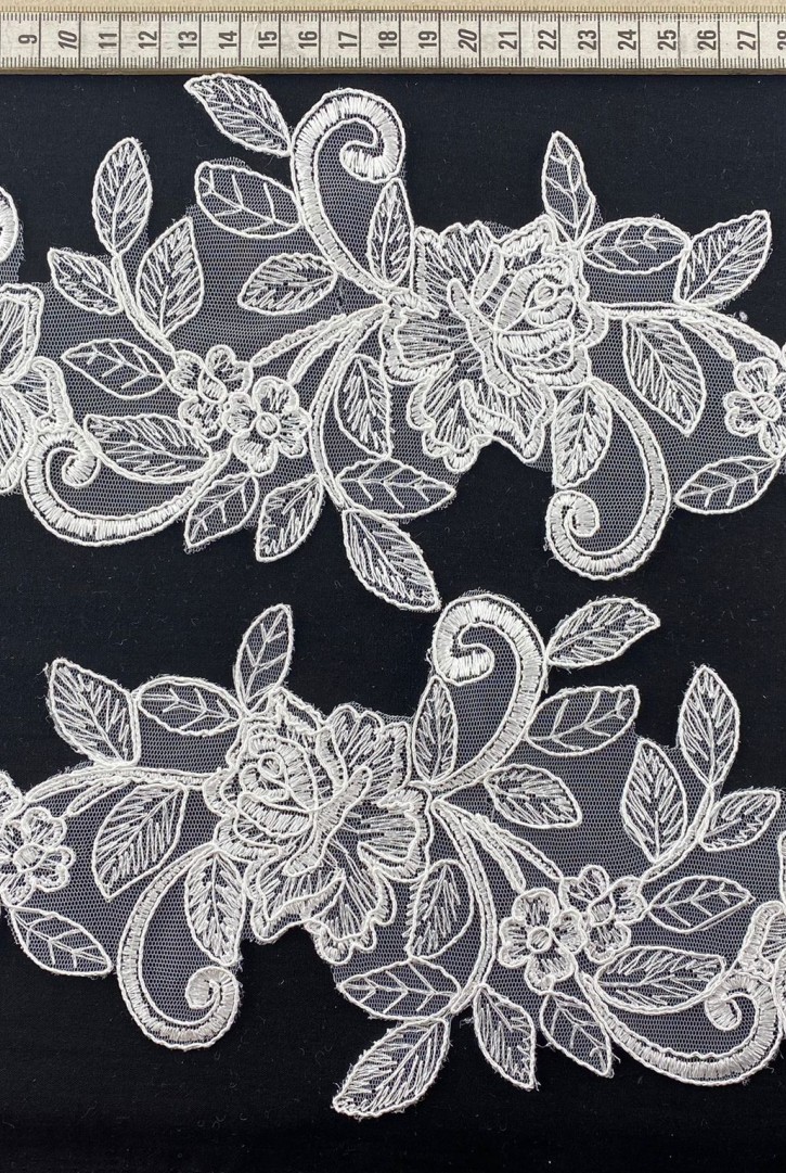 Ham Düz Aplik Polyester Yerli Brode