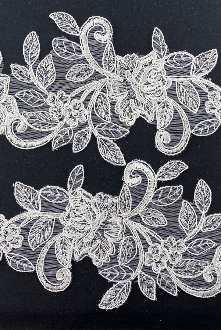 Ham Düz Aplik Polyester Yerli Brode