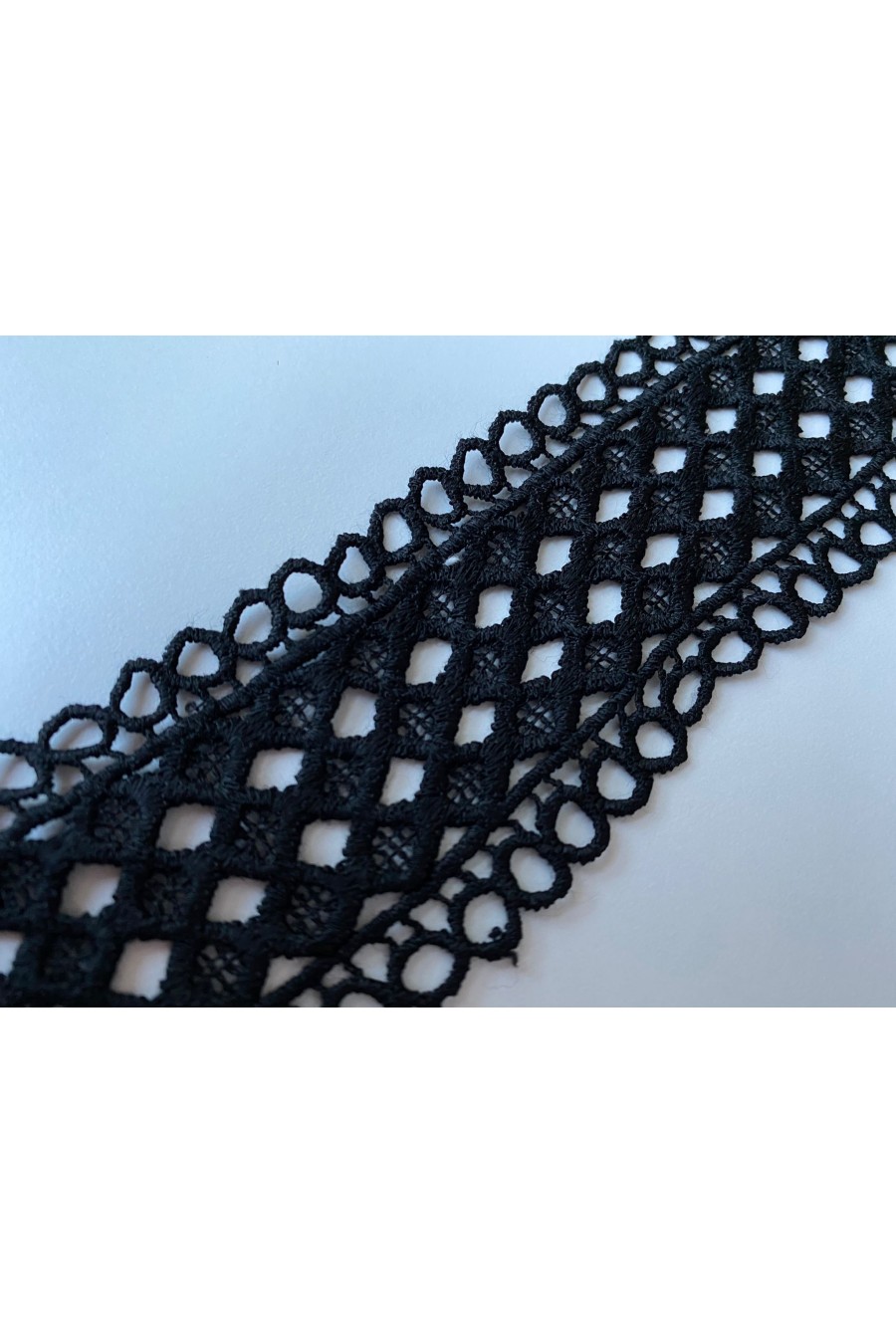 Brode İthal Güpür Bant Mat Polyester Siyah 5 CM