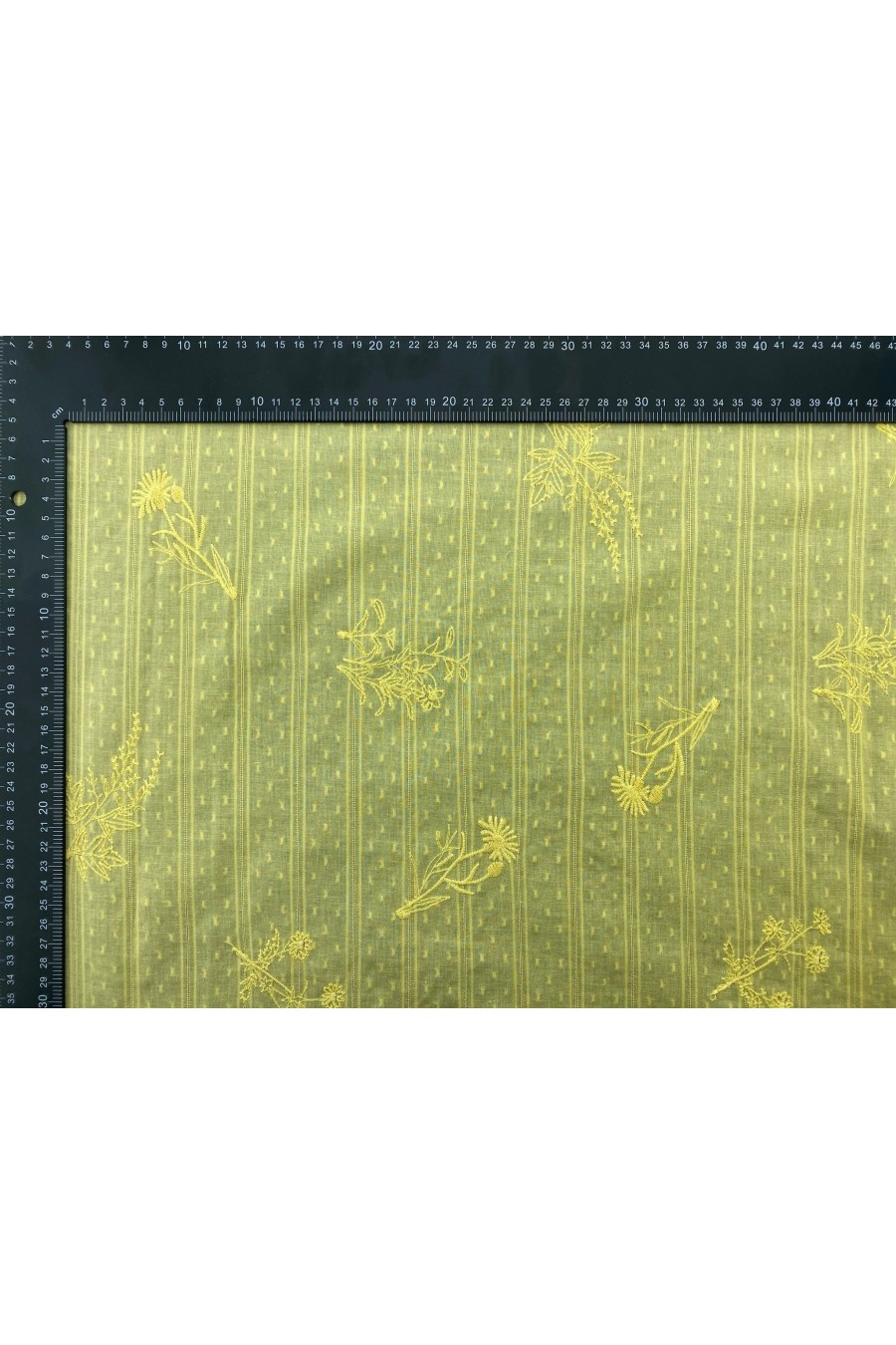 19371-METRE Sarı Vual Polyester Kumaş – 135 cm En | Enerjik Yaz Tasarımları İçin