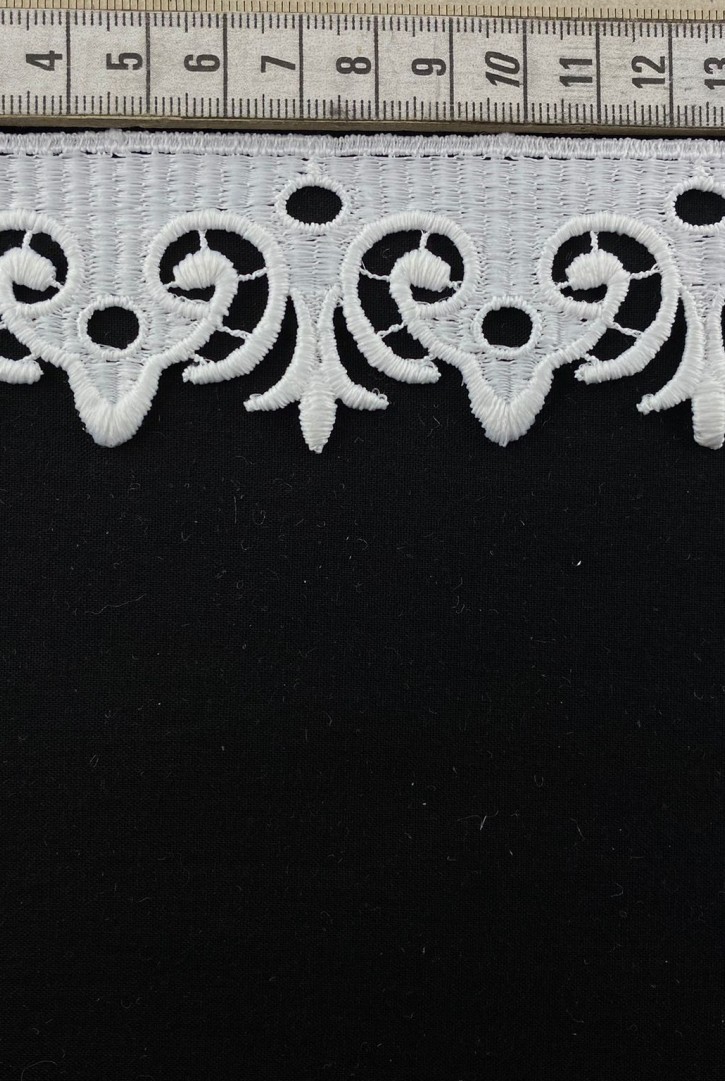 Ham Mat Polyester Güpür Brode Bant, 4 cm