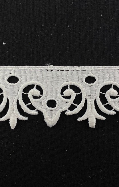 Ham Mat Polyester Güpür Brode Bant, 4 cm