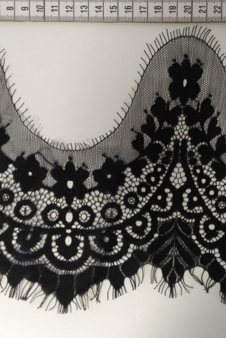 Siyah Sakallı Naylon İthal Dantel Bant