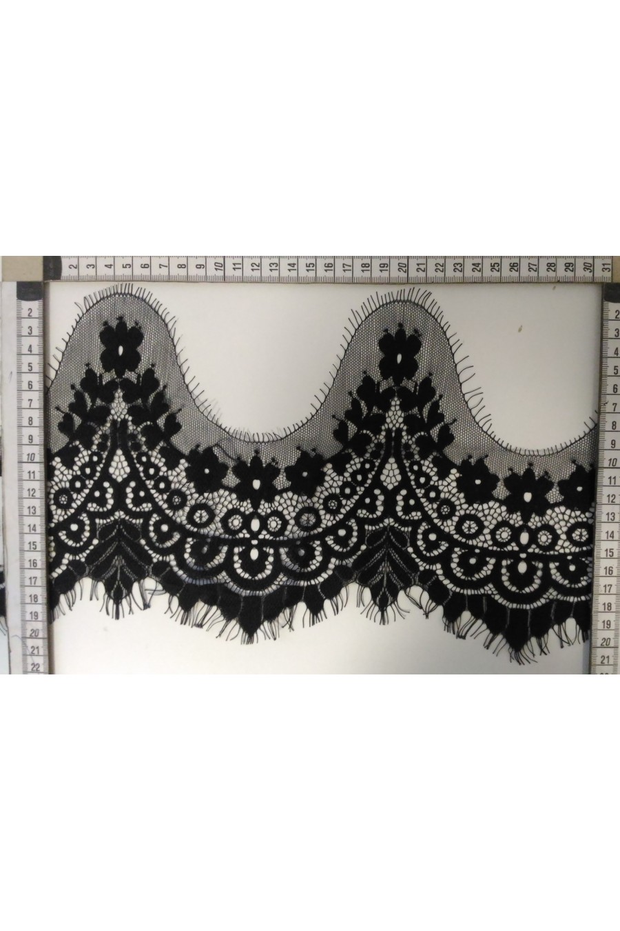Siyah Sakallı Naylon İthal Dantel Bant