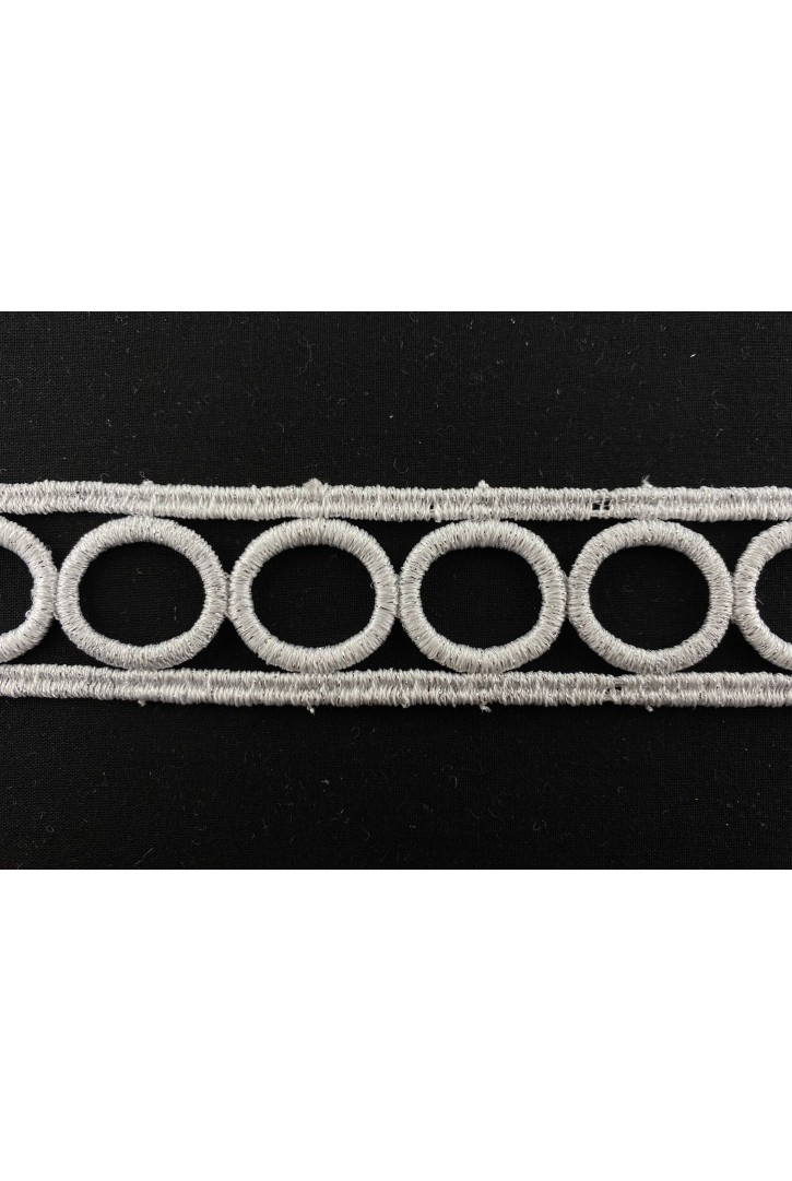 3,5 cm Genişliğinde Gümüş Lurex Brode Bant