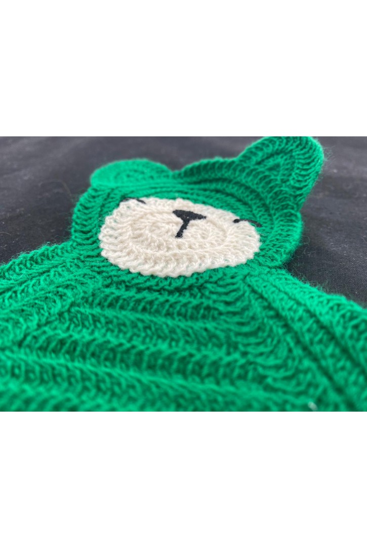 Yeşil Akrilik Aplik – Tığ İşi