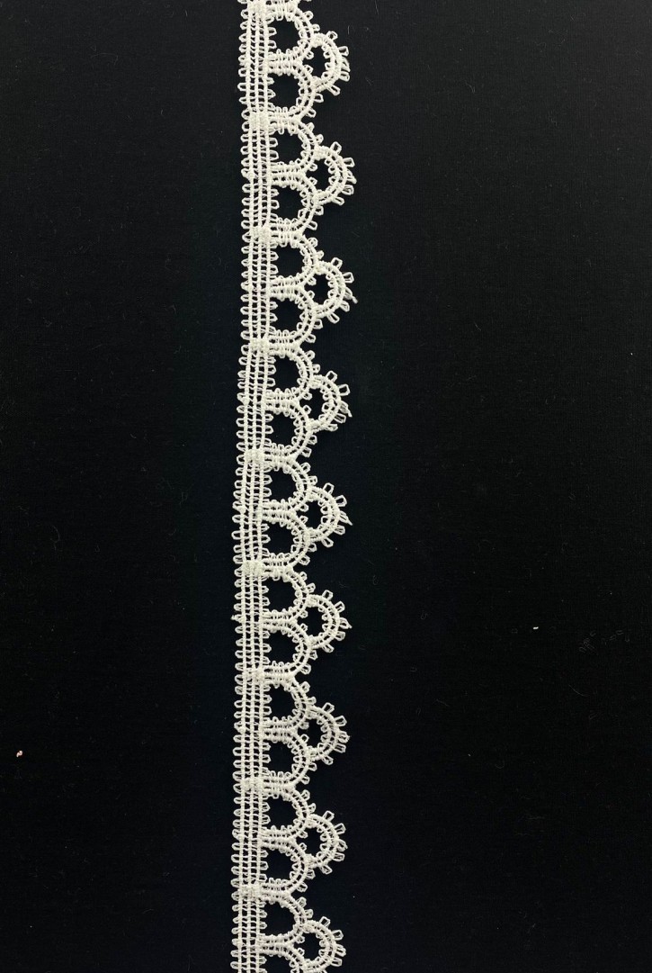 2,5 cm Ham Mat Güpür Bant, Yerli Polyester