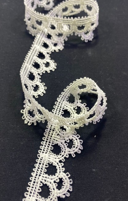 2,5 cm Ham Mat Güpür Bant, Yerli Polyester